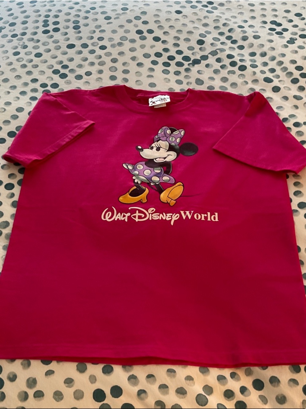Disney Minnie Mouse Kids  T-Shirt - Fuchsia with Yellow Accents
